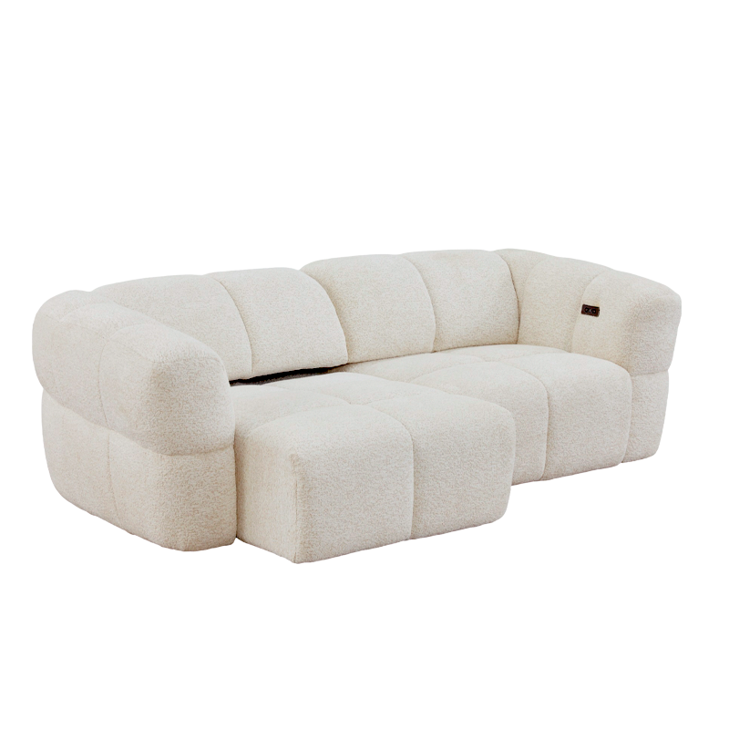 Диван тройка с електрически механизъм ORTONA LUX - крем, снимка 7
