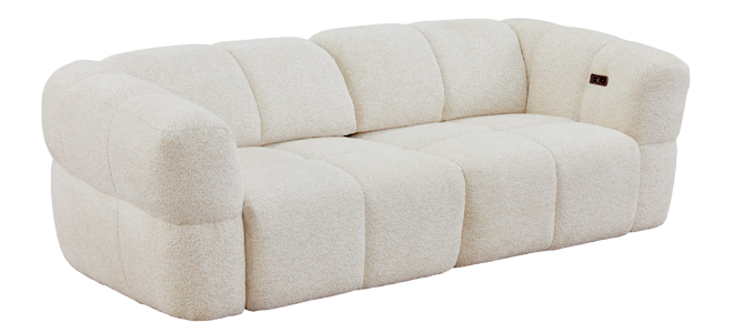Диван тройка с електрически механизъм ORTONA LUX - крем, снимка 9