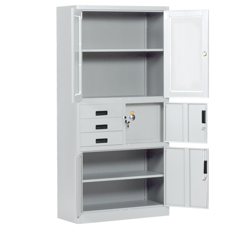 Метален шкаф Carmen CR-1240 E K - сив, снимка 3