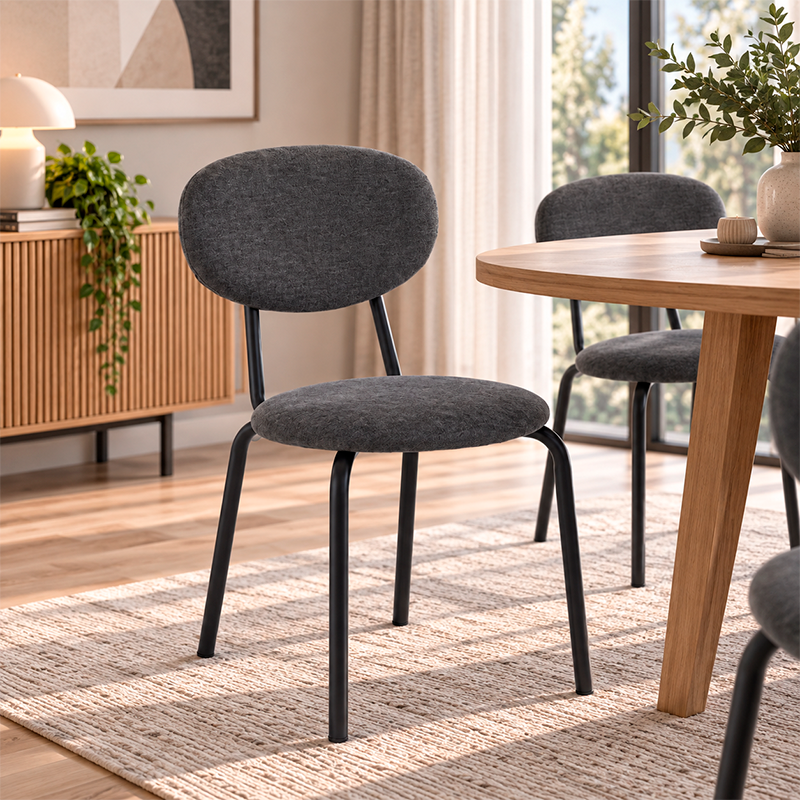 Трапезен стол DINE - тъмносив M18, снимка 2