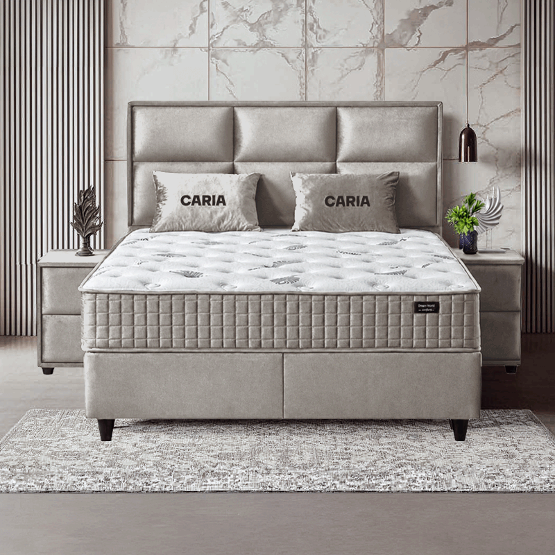 Тапицирана спалня с матрак CARIA 180 x 200 - перла SY, снимка 2