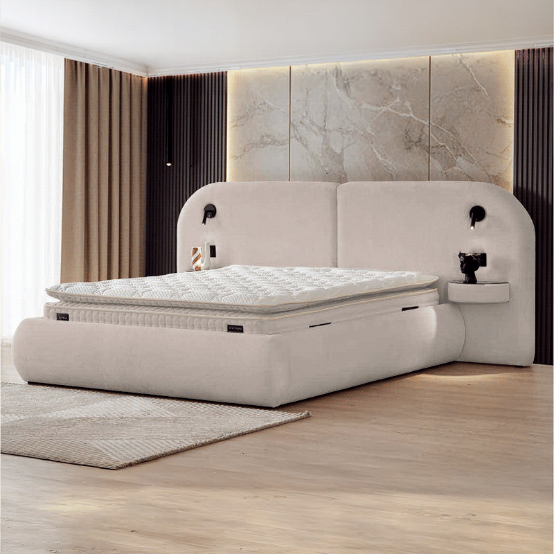 Тапицирана спалня с матрак ELYSIA 150 х 200, снимка 2