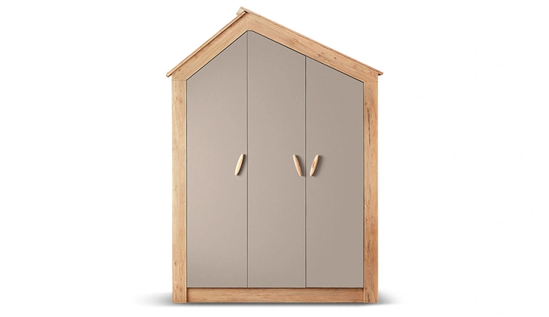 Трикрилен детски гардероб MY HOUSE