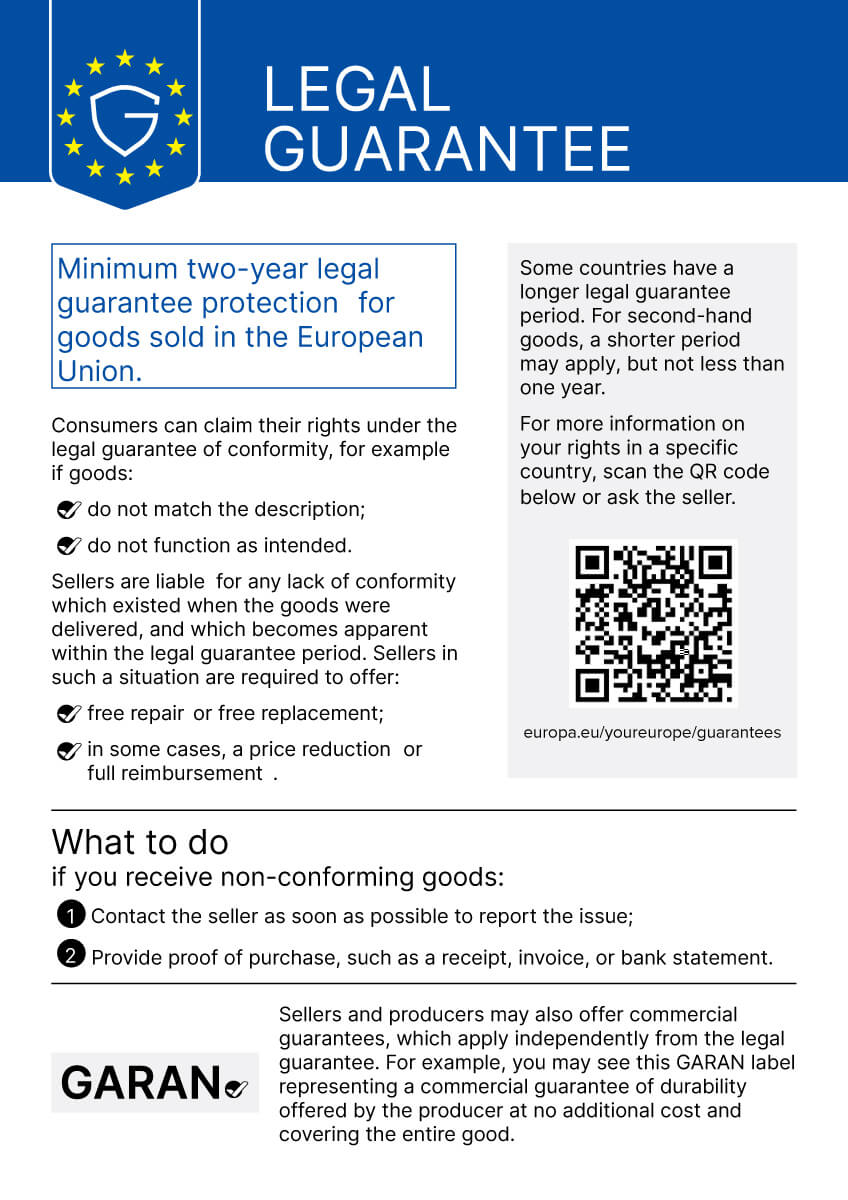Your legal guarantee rights