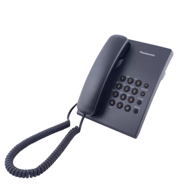 Жичен телефон Panasonic KX-TS500 - черен - 1