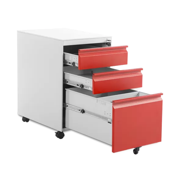 Metal cabinet Carmen CR-1249 L SAND - red - 3