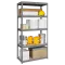 Metal rack STAR 180x90x45 cm, up to 350 kg per shelf - grey