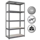 Metal rack STAR 180x90x45 cm, up to 350 kg per shelf - grey
