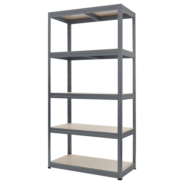 Metal rack STAR 180x90x45 cm, up to 350 kg per shelf - grey
