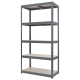 Metal rack STAR 180x90x45 cm, up to 350 kg per shelf - grey