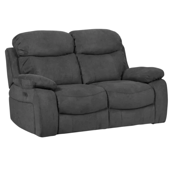 Electric recliner sofa 2-seater SELENA LUX - dark grey 457
