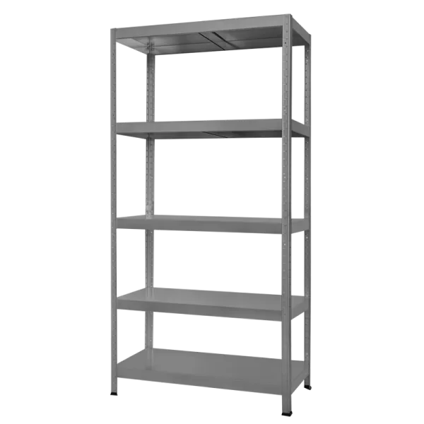 Metal rack HARD 180x100x40 cm, up to 130 kg per shelf  - grey