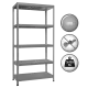 Метален стелаж HARD 180x100x40 см, до 130 кг на рафт  - сив