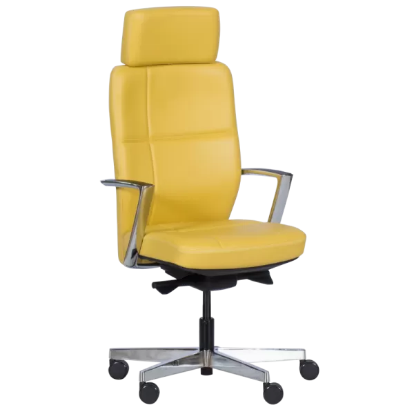 Ergonomic chair SAHARA - mustard LUX