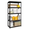 Metal rack STAR 180x90x40 cm, up to 350 kg per shelf - black