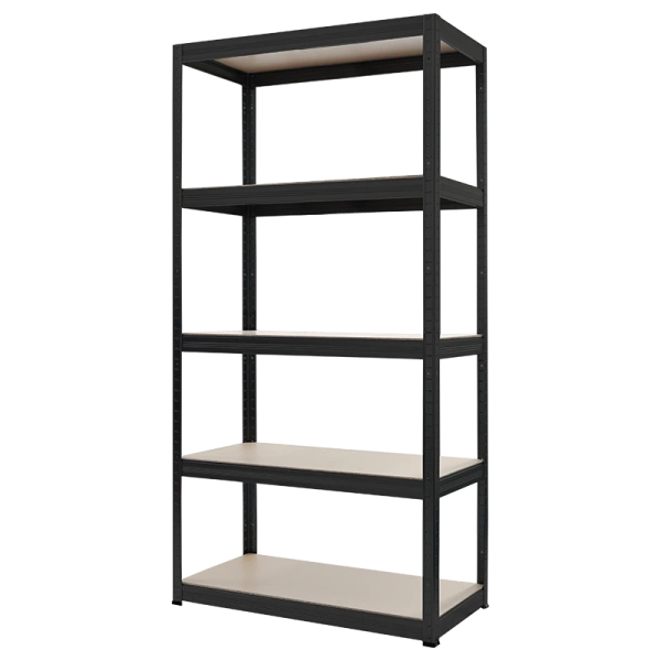 Метален стелаж STAR 180x90x40 см, до 350 кг на рафт - черен