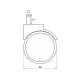 Soft office chair wheels 5 pcs.