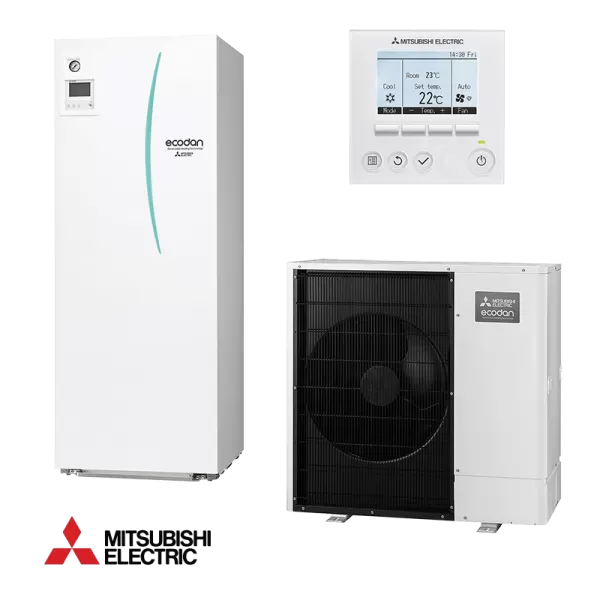 Tермопомпа за отопление с водосъдържател Mitsubishi Ecodan ERST20D-VM2D / PUD-SHWM60VAA