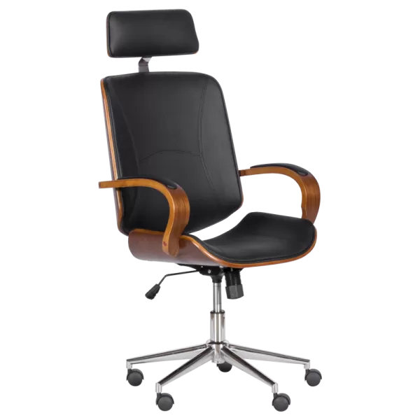 President office chair Carmen 6401 - walnut - black