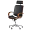 President office chair Carmen 6401 - walnut - black