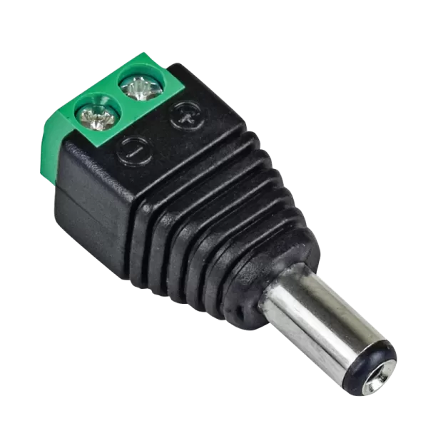Power connector with bolt 12V / 5.5 mm male