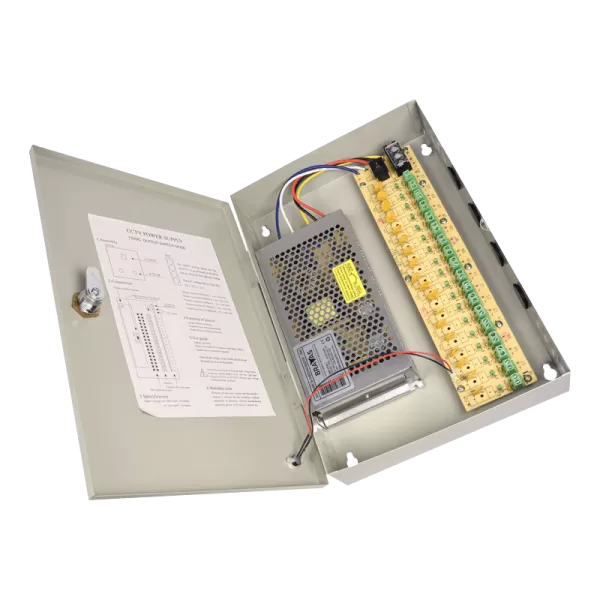 CCTV power supply with protection PA87 DC12V+20A+18CH