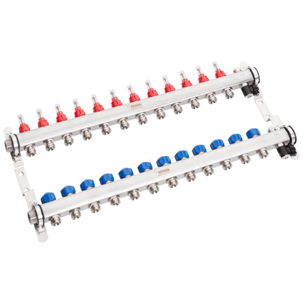 REHAU Stainless steel manifold HKV-D12 AG - 12 loops - 13802201102