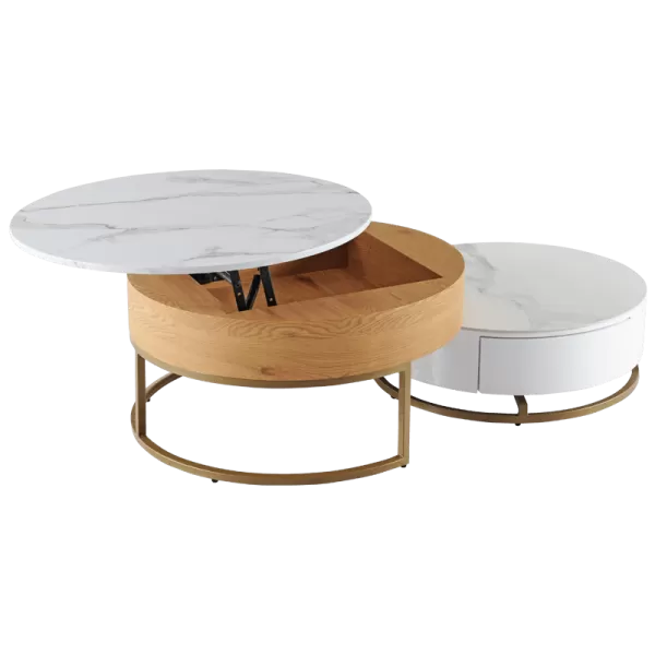 Coffee table TAMPA 1- white / beech