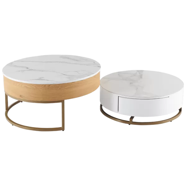 Coffee table TAMPA 1- white / beech