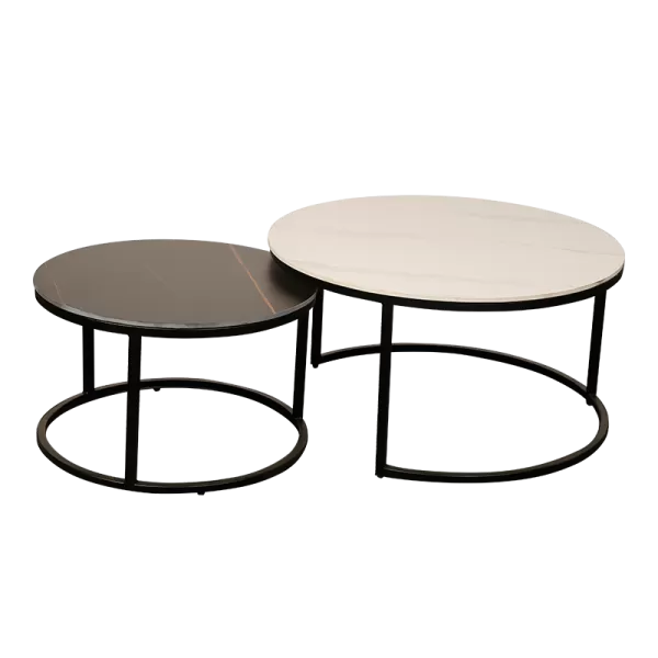 Coffee tables set FRISKO - black / white