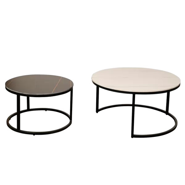 Coffee tables set FRISKO - black / white
