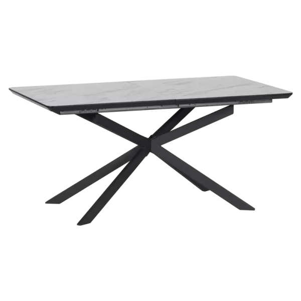 Dining table OMAHA - white / dark grey