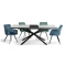 Dining table OMAHA - white - dark grey