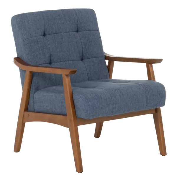 Аrmchair LEO - walnut - blue