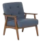Аrmchair LEO - walnut - blue