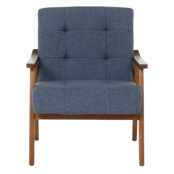 Аrmchair LEO - walnut - blue