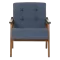 Аrmchair LEO - walnut - blue