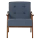 Аrmchair LEO - walnut - blue