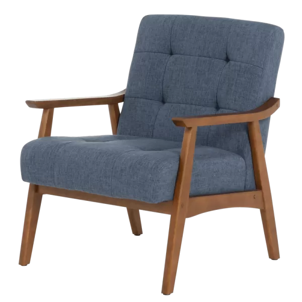 Аrmchair LEO - walnut - blue