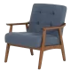 Аrmchair LEO - walnut - blue
