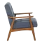 Аrmchair LEO - walnut - blue