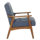 Аrmchair LEO - walnut - blue