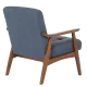 Аrmchair LEO - walnut - blue