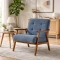 Аrmchair LEO - walnut - blue