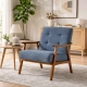 Аrmchair LEO - walnut - blue