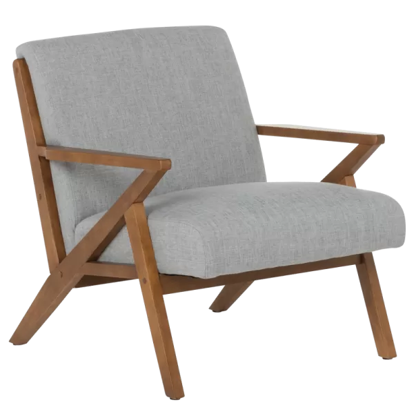 Armchair MAURO - walnut - grey
