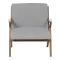 Armchair MAURO - walnut - grey