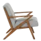 Armchair MAURO - walnut - grey