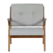 Armchair LUCAS - walnut - grey
