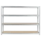 Метален стелаж MEGA 177x240x60 см, до 450 кг на рафт - цинк